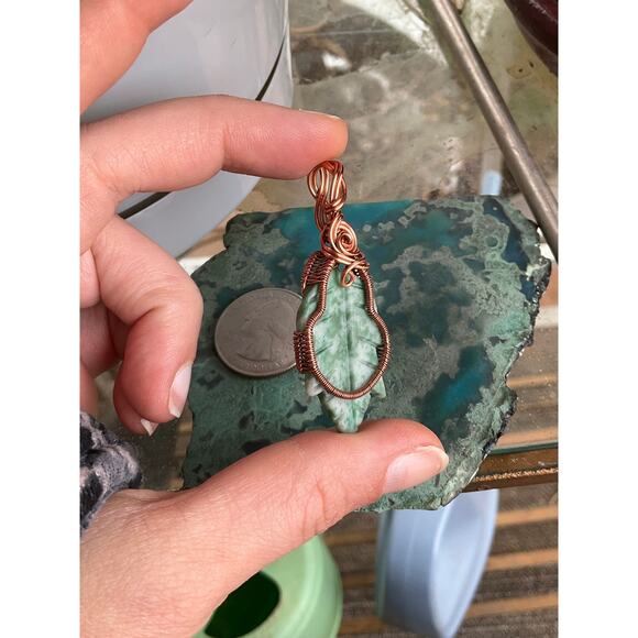 Tree Agate Wire Wrap Pendant, WireWeavedUniques - Picture 6 of 11